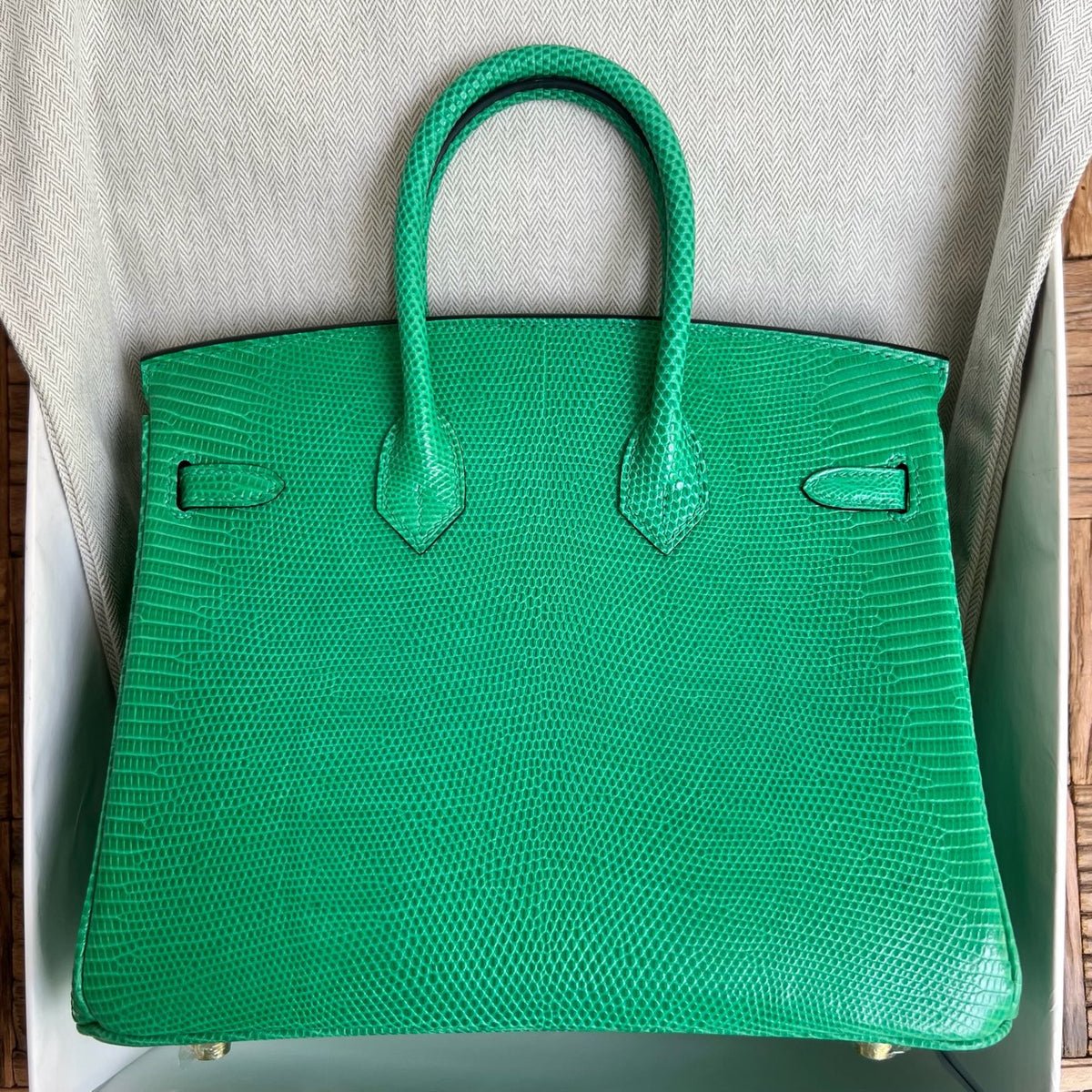 Birkin 25cm Lizard imported glossy lizard skin