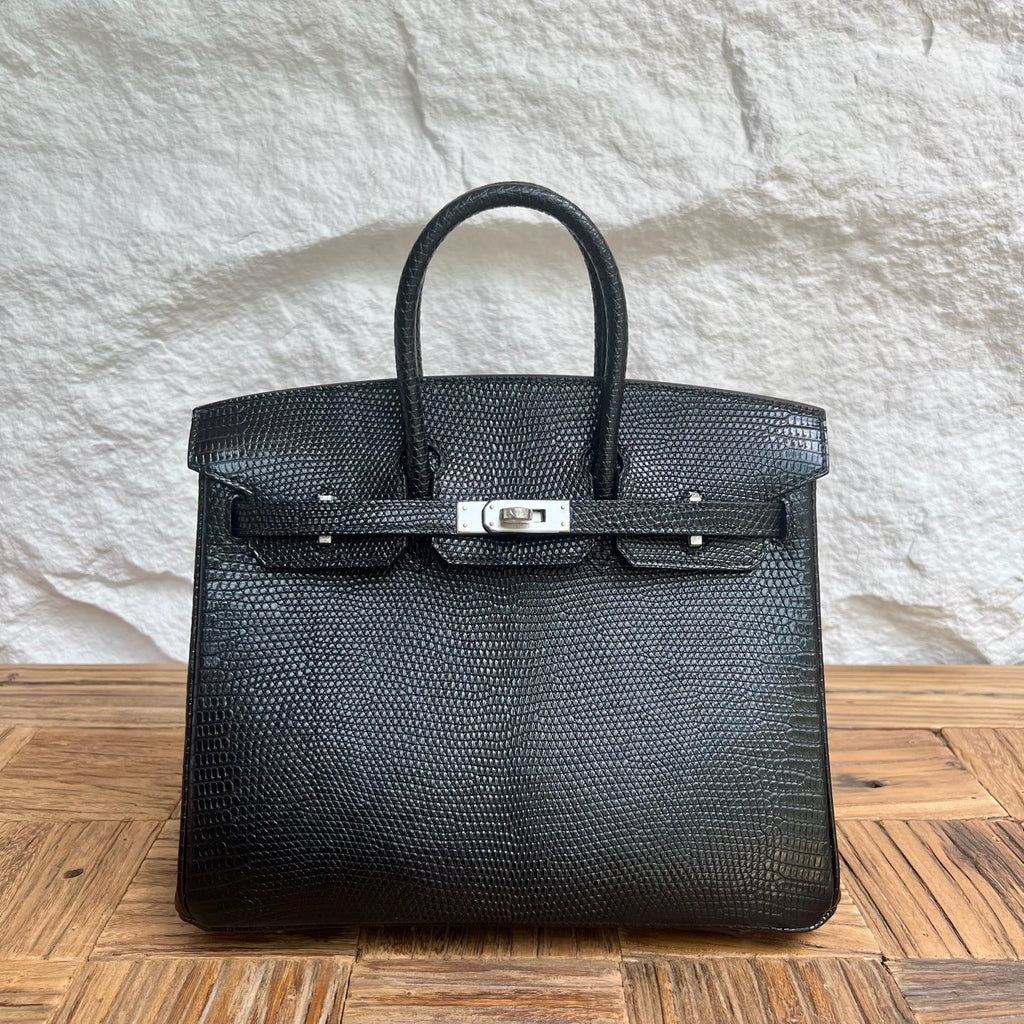 Birkin 25cm Lizard Imported Misty Lizard Skin