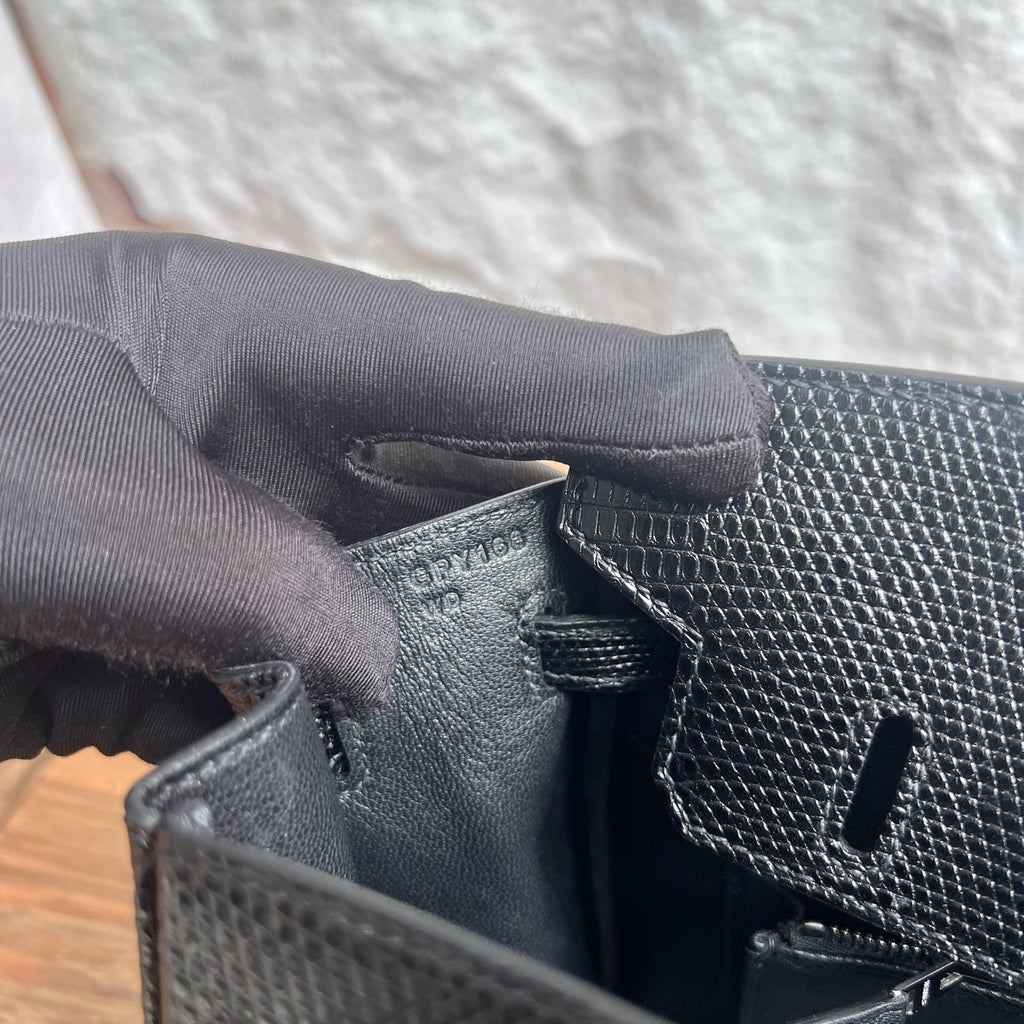 Birkin 25cm Lizard Imported Misty Lizard Skin