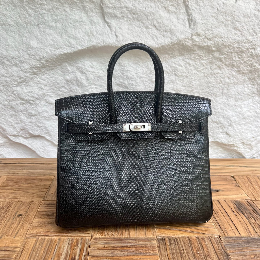 Birkin 25cm Lizard Imported Misty Lizard Skin