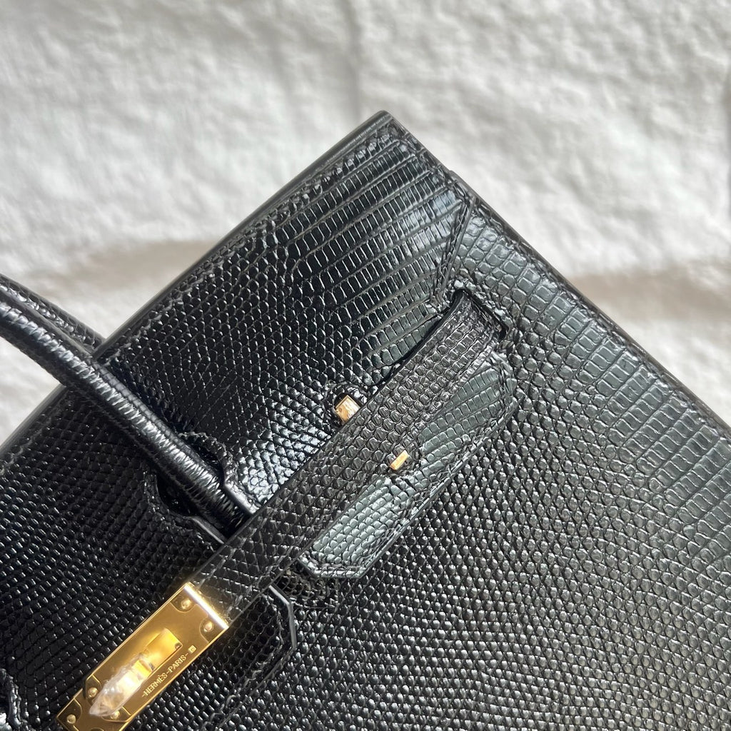 Birkin 25cm Sellier Lizard imported glossy lizard skin