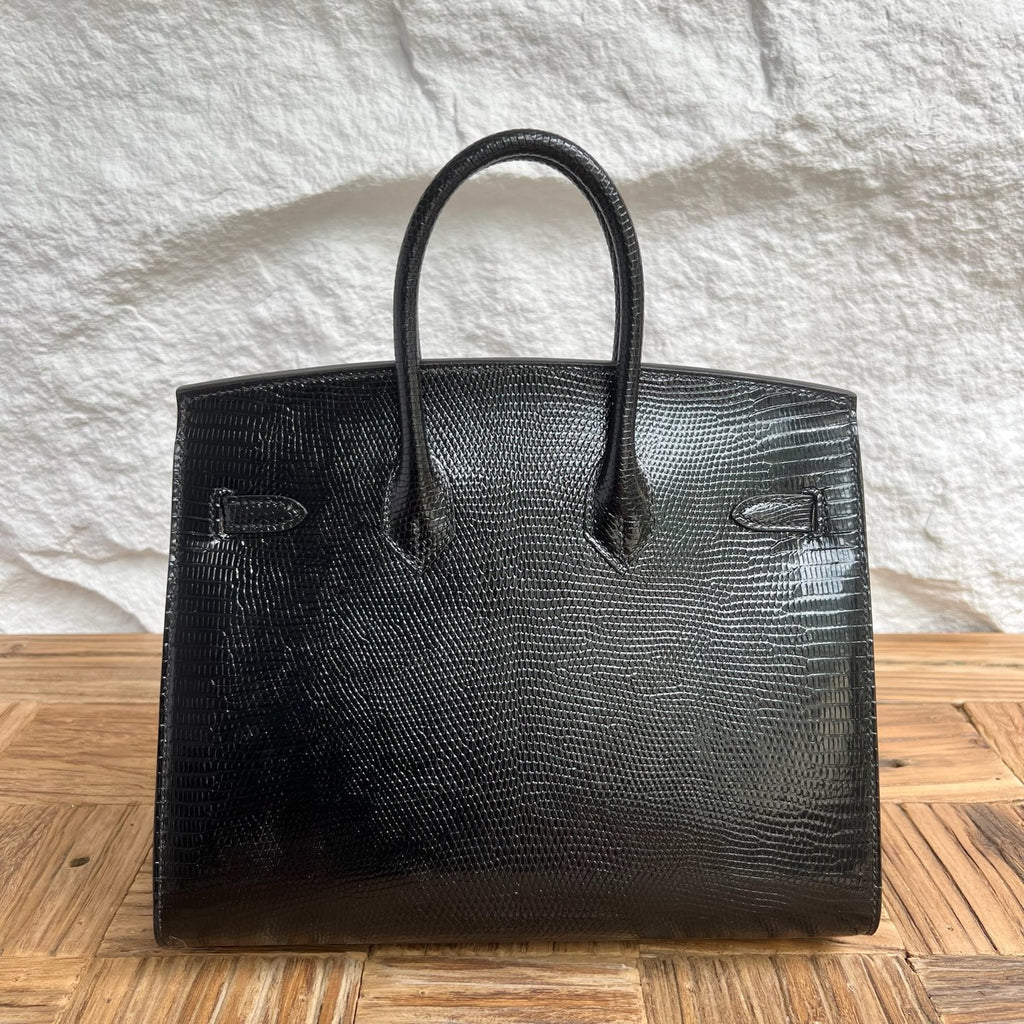 Birkin 25cm Sellier Lizard imported glossy lizard skin