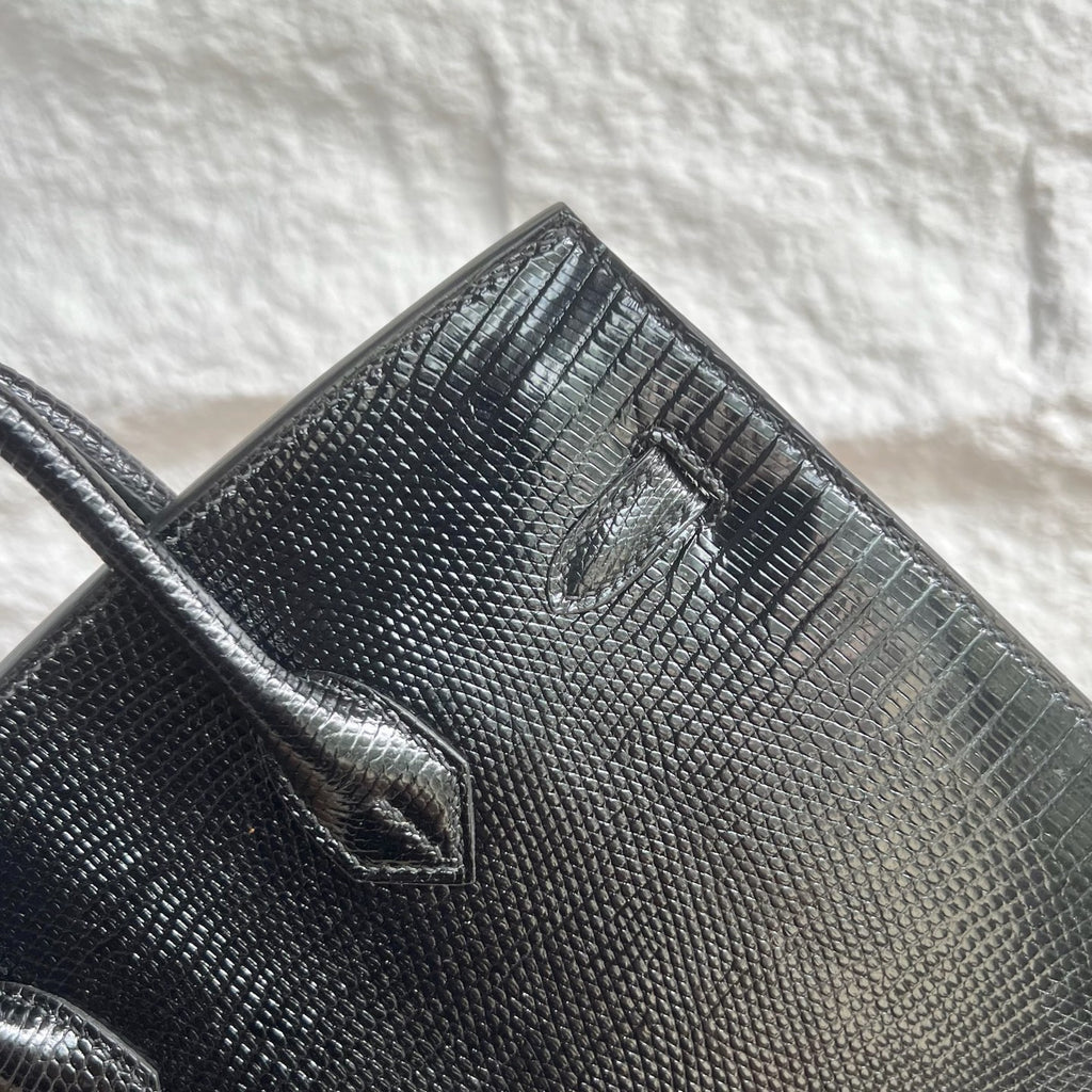 Birkin 25cm Sellier Lizard imported glossy lizard skin