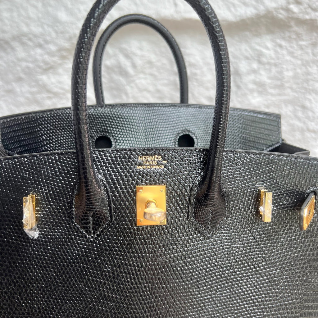 Birkin 25cm Sellier Lizard imported glossy lizard skin