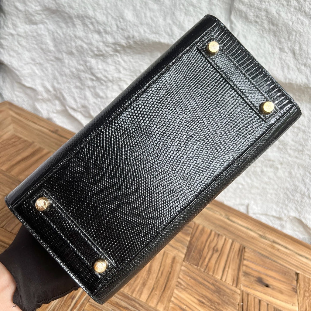 Birkin 25cm Sellier Lizard imported glossy lizard skin