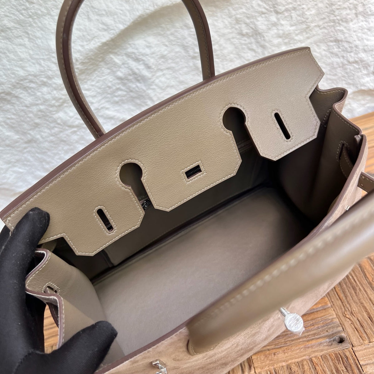 Birkin 30cm Grizzly Swift/Suede&nbsp;